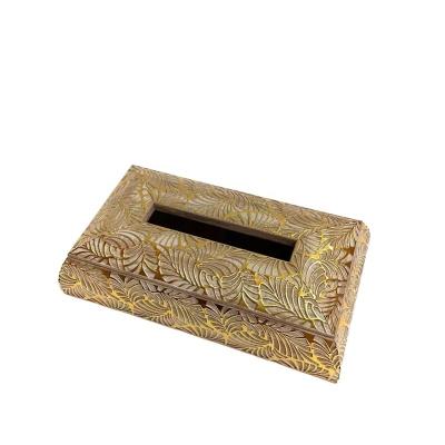 China Sustainable Sale Vintage Decorative Multicolor Wood - Lacquered Tissue Box Wholesale for sale