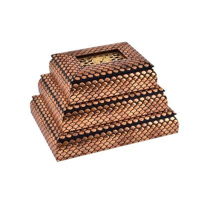 China 2022 Folk Art Bookshelf Wholesale Wooden Bookcase Decorative Quran Book Box Muslim Gift Box for sale