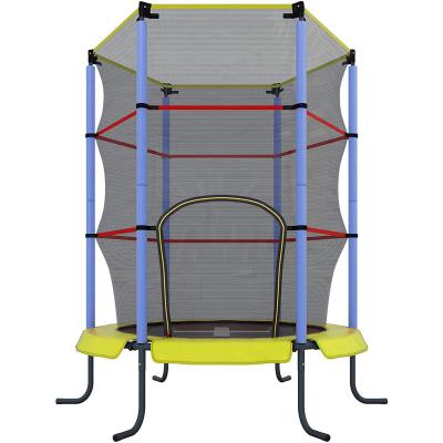 China Outdoor Sport Mini Trampoline Home Trampoline Bungee Floor Eco-friendly Kids Trampolines With Protective Net for sale