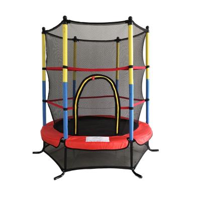 China Eco-friendly Children's Indoor Trampoline Jumper 140 Cm Edge Hood Skate Pole, Rubber Rope Suspension Safety Net for sale