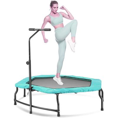 China Eco-friendly Rebounder Fitness Hexagon Indoor Adult Jumping Gymnastics Trampoline for sale