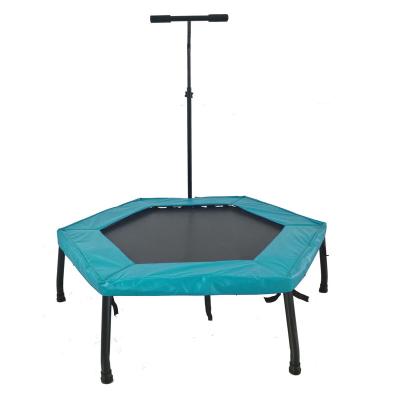 China Eco-Friendly Silent Mini Fitness Trampoline Indoor Rebounder For Adults Best Urban Cardio Jumping Fitness Workout Max Limit 330 lbs for sale