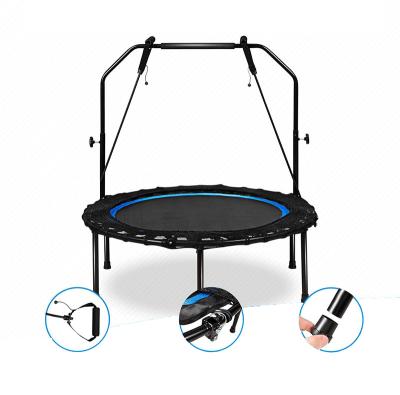 China Jumping Zone Folding Mini Trampoline, The Fitness Rebounder with Adjustable Foam Handlebar and Heavy Duty Band, Exercise Trampoline for Home/Indoor for sale