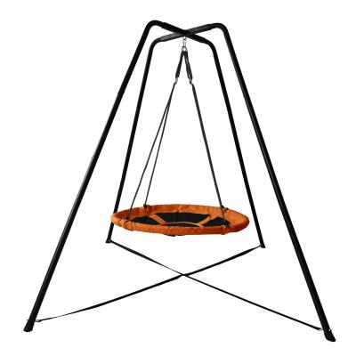 China Eco-friendly European Standard Red Commercial Circular Backyard Swing for sale