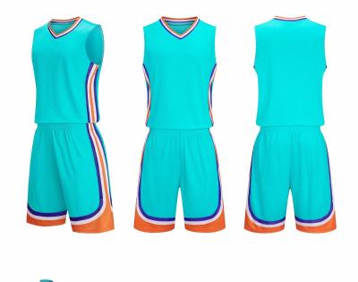 China High Quality Men's Breathable Basketball Uniforms Custom Logo Basketball Sportswear Antibacterial for sale