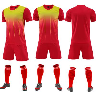 China Cheap Quick-drying 2021-2022 Custom Soccer Jerseys Wholesale Team Uniforms Cheap Comfortable Sweat-absorbent Soccer Jersey for sale