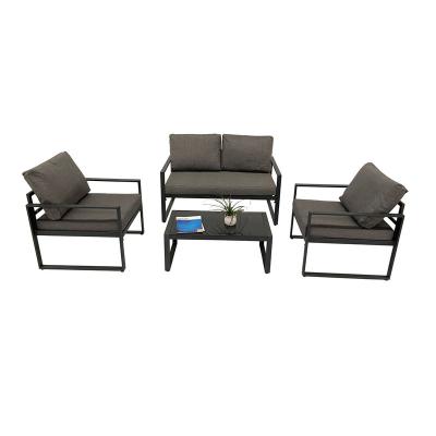 China KD Modern Outdoor Steel Frame Patio Garden Sofa Set -4 Seats for sale