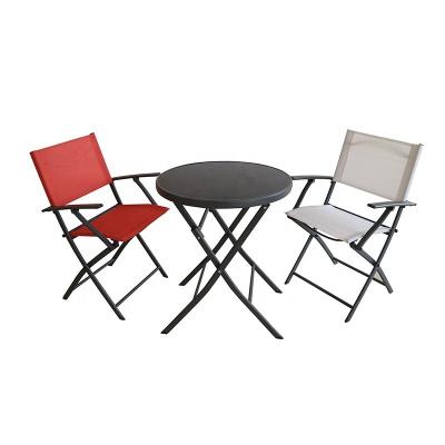 China Best Selling Modern Garden Metal Folding Chairs With Armrest for sale