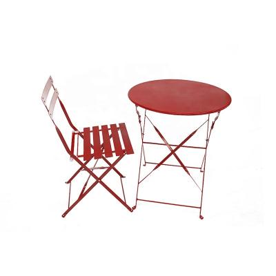 China High Quality Modern Folding Table And Chair Set Of 3 Outdoor And Indoor Furniture Metal Outdoor Chair for sale