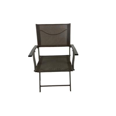 China Modern Factory Supply Good Quality Direct Folding Chair With Arm Rest Metal Chair Folding Outdoor Furniture for sale