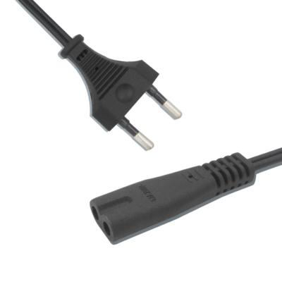 China Consumer Electronics C7 Laptop Power Cord EU AC Power Cable Charger Cord with EU 2 Pins Plug for sale