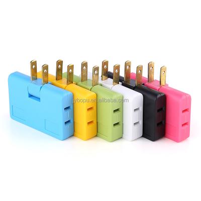 China New Convenient Wall Adapter Swivel Head Charger 3 in 1 Outlet Swivel Mini Wall Power Outlet Extender Socket for sale