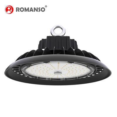 China Corridor Light 150lm/W 200W HighBay Warehouse ROMANSO IP65 Waterproof For Gas Station UFO Led Lamp for sale