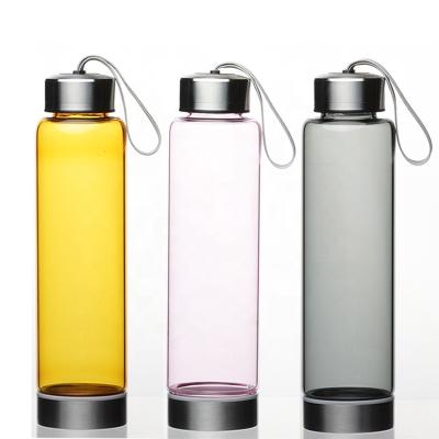 China Viable china yongkang colored clear glass water bottle for sale