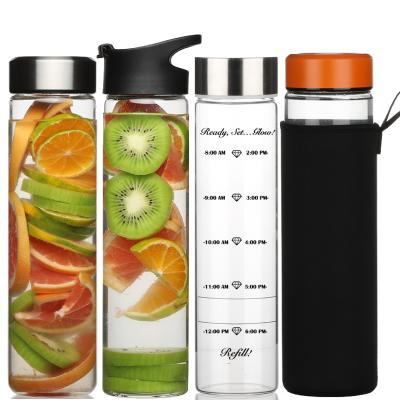 China 1Liter Private Label Amazon Glass Working Sustainable Water Bottle Hand Held For Gym for sale