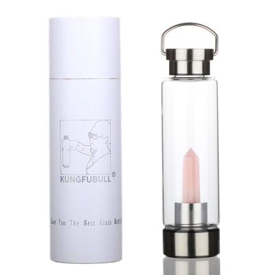 China Crystal Clear Glass Water Bottle Sustainable Beverage for sale