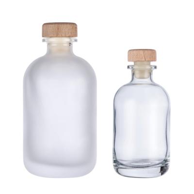 China Wholesale 250ml 500ml Frosted Glass Beverage Beverage Bottle With Cork for sale