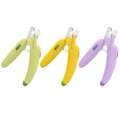 China Sustainable LED Light pet nail clippers Scissors Animals Dog Cat Nail Toe Claw Clippers Pet Grooming Products for sale