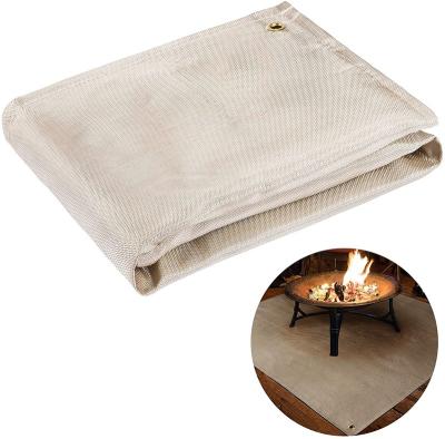 China Pit Fire Retardant Mat Heat Resistance Place Fire Portable Camping Accessories Flame Retardant Mat Heat Resistant Shield For BBQ Wood Burning Protection for sale