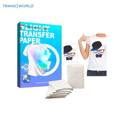 China Apparel Transworld Factory T-shirt A3 Inkjet Transfer Paper High Quality Wholesale Lightweight Heat Transfer Paper For Inkjet Printers for sale