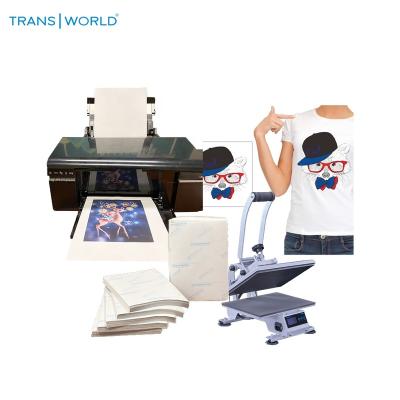 China Apparel Transworld Self Cut Heat Transfer Screen Printing Stage Light Inkjet Paper Custom Transfer Paper One For T-shirts for sale