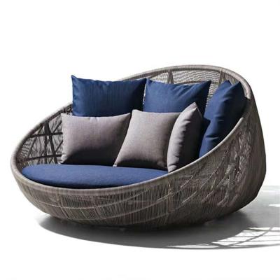 China Professional Living Room Rattan Wicker Rope Manufacturer Garden Sofas Outdoor Furniture Leisure Sofa Chair for sale