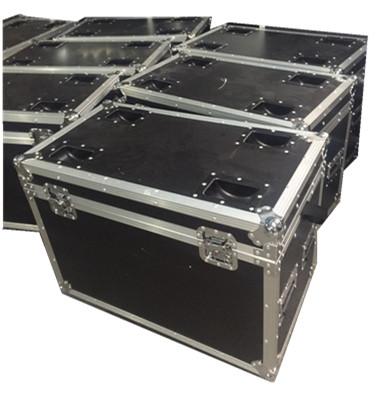 China Caja negra de aluminio del vuelo del estante/casos por encargo del vuelo con la cerradura ergonómica en venta