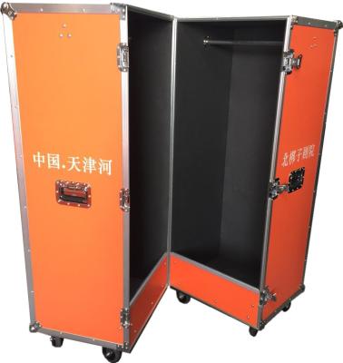 China Customized Bright Color Closet Case , Folding Aluminium Flight Case For Clothes for sale