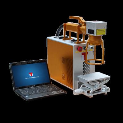 China Deep Marking 30w 50w Handheld Fiber Laser Marking Machine For Metal Steel Engraving for sale