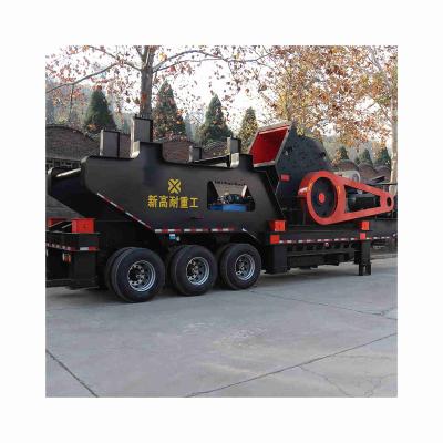 China Other New Professional Mobile Crusher Steel Made Tire Type Mobile Crushing Station for sale