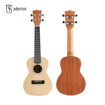 China Factory Price Spruce Mahogany Ukulele With Rosewood For All Performance 24 Inch Concert Wood Ukuleles for sale