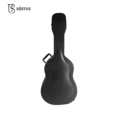 China BST-YH-41-1EY Factory Price Handheld Solid Hardwood and PU Leather Guitar Case 41inch Acoustic Guitar Hard Case for sale