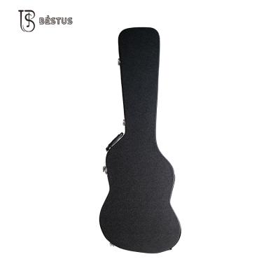 China Factory Price BST-YH-FD-1ST Factory Price Black Panel Handheld Hardwood Classic PU Guitar Leather Case for sale