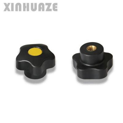 China OEM HZ102011 Modern Custom Plastic Five Star Seven Point Through Hole With Screw Or Nut Knob Handle for sale