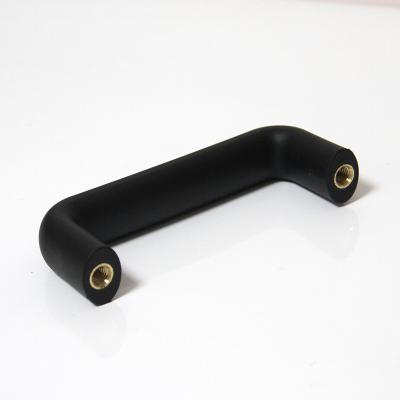 China Modern Plastic Reinforced Nylon Black U Bridge Door Exterior Cover M8 Pitch117 Fixed Handle for sale