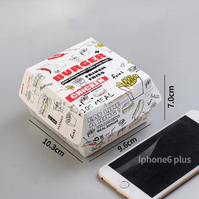 China Custom Eco-friendly Disposable Biodegradable Printed Food Grade Kraft Paper Box Recycled Containers Delivery Hamburger Takeout Chicken Fries Box Fast Food Packaging for sale