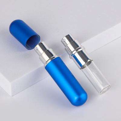 China Mini 5Ml 10Ml High Qiality 2022 Perfume Aluminum Housing Refillable Atomizer Pocket Travel Mist Spray Atomizer Custom Glass Bottle Wholesale for sale