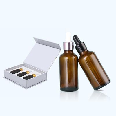 China Top Qiality 10ml 15Ml 20ml 30Ml 50ML Essential Oil Custom Luxury Hair Serum Glass Pipette Dropper Bottles With Paper Box Packing for sale