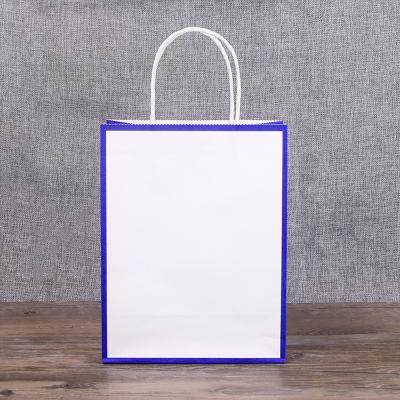 China Recyclable Wholesale Custom White High Quality Cheap Kraft Paper Bags Shopping Paper Bags With Your Own Logo for sale