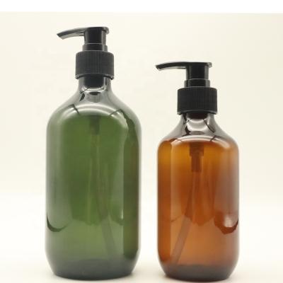 China Wholesale green hotel wash cosmetic set packing brown250ml 500ml shampoo and conditioner bottles for sale