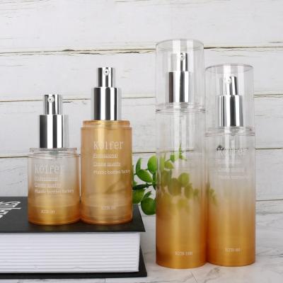 China Luxury Silver Skin Care 100ml Cosmetic Household Products Packaging Airless Lotion Pump Bottle Hot Selling Products for sale