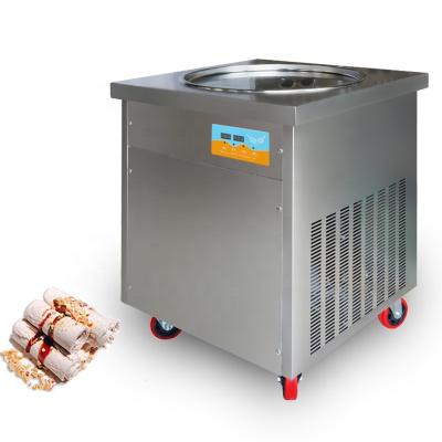 China Snack Factory Ice Cream Machine Roll Single Pan Fried Ice Cream Machine Factory for sale