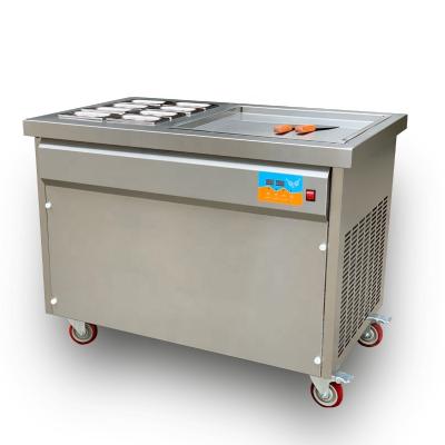 China Snack Factory Shineu Company Ice Cream Machine Roll Single Pan Fried Ice Cream Machine Factory for sale