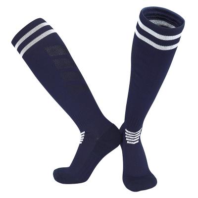 China Black Knee High Slip Antibacterial Anti Bumps Soccer Football Long Socks For Sports for sale