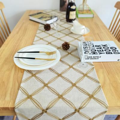 China Embroidery Home Decor Everyday Polyester Table Cloth Embroidered Runner for sale