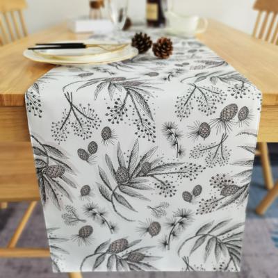 China Custom printed dining table runner digital printing polyester for sale