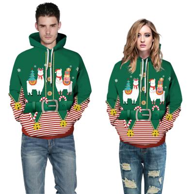 China Factory New Fashion Design Breathable Christmas Print Detail Unisex Winter Hoodies for sale