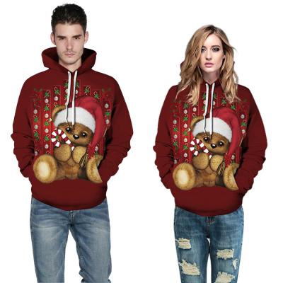 China 2021 Salefactory Breathable New Arrival Hot Christmas Animal Printed Unisex Hoodies for sale