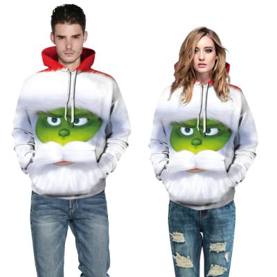 China Custom Made Winter Christmas Breathable Hot Selling Cute Style Printed Plus Size Unisex Hoodie for sale