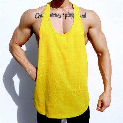 China Wholesale Fitness QUICK DRY Stringer Polyester Mens Tank Top Sleeveless Teenage Bodysuit for sale